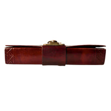 Load image into Gallery viewer, Double Dragon Leather Journal Side Angle - Down To Earth