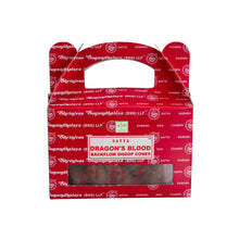 Load image into Gallery viewer, "Package of Dragon's Blood Backflow Dhoop Cones on a white background," - Down to Earth.