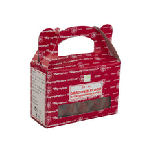 Load image into Gallery viewer, "Side angle of a single package of Dragon's Blood Backflow Dhoop Cones on a white background," - Down to Earth.