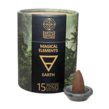 Load image into Gallery viewer, Earth Cedar Wood & Frankincense Magical Elements Incense Cones - Down To Earth