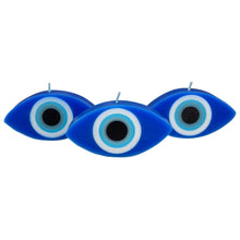 Load image into Gallery viewer, "Three Evil Eye Oval Candles on a white background," - Down to Earth.