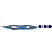 Load image into Gallery viewer, Evil Eye Sun Catcher Crystal Side Angle - Down to Earth