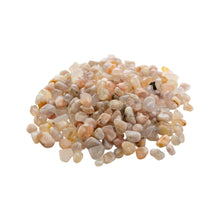 Load image into Gallery viewer, "Side angle of Flower Agate Crystal Chips on a white background," - Down to Earth.