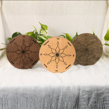 Load image into Gallery viewer, Wooden Flower Pendulum Board group photo displayed on a styled background - Down To Earth