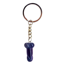 Load image into Gallery viewer, Fluorite Crystal Phallus Keychain - Down To Earth