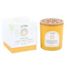 Load image into Gallery viewer, Gemini Zodiac Candle with Crystals and Matching Gift Box - Down To Earth