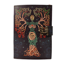 Load image into Gallery viewer, Goddess Tree of Life Leather Journal Front - Down To Earth