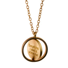 Load image into Gallery viewer, Gold Mantra Medallion Necklace Wording - Down To Earth