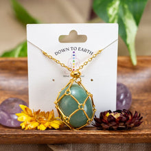 Load image into Gallery viewer, Gold Adjustable Metal Crystal Necklace Holder with Crystal - Down To Earth