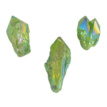 Load image into Gallery viewer, Green Aura Quartz Point on a white background - Down To Earth