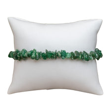 Load image into Gallery viewer, Crystal Chip Bracelet Green Aventurine on white pillow - Down To Earth