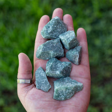 Load image into Gallery viewer, Green Quartz Raw in the Palm of a Hand - Down To Earth