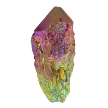 Load image into Gallery viewer, Green & Red Aura Quartz Point 1ct on a white background - Down To Earth