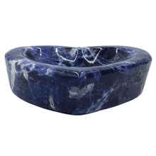 Load image into Gallery viewer, Hand Carved Sodalite Heart Bowl Side View - Down To Earth