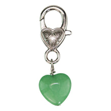 Load image into Gallery viewer, Crystal Heart Pet Pendant Green Aventurine Healing on a white background - Down to Earth