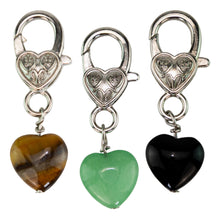 Load image into Gallery viewer, Crystal Heart Pet Pendants group photo on a white background - Down to Earth