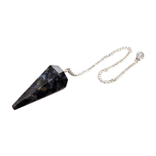 Load image into Gallery viewer, Indigo Gabbro Faceted Pendulum - Down To Earth