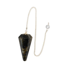 Load image into Gallery viewer, Labradorite Pendulum on a white background - Down to Earth
