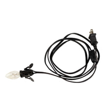 Load image into Gallery viewer, Selenite Lamp Cord & Bulb with lights off with white background - Down To Earth