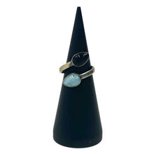 Load image into Gallery viewer, Larimar & Amber Sterling Silver Ring - Down To Earth