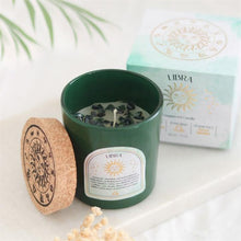 Load image into Gallery viewer, Libra Zodiac Candle with Crystals and Matching Gift Box Styled Photo - Down To Earth