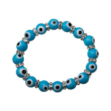 Load image into Gallery viewer, Light Blue Evil Eye Bracelet Beaded Bracelets - Down To Earth Evil Eye Protection Online