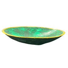 Load image into Gallery viewer, Malachite Oval Bowl Side Angle - Down To Earth