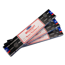 Load image into Gallery viewer, "Three packs of Midnight Satya Incense Sticks on a white background," - Down to Earth.