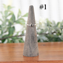 Load image into Gallery viewer, Moldavite Ring #1 on a style background - Down To Earth