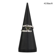 Load image into Gallery viewer, Moldavite Ring #2 size 6 displayed on a white background - Down to Earth