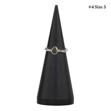 Load image into Gallery viewer, Moldavite Ring #4 size 5 displayed on a white background - Down to Earth