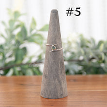 Load image into Gallery viewer, Moldavite Ring #5 on a style background - Down To Earth