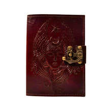 Load image into Gallery viewer, Moon Goddess Leather Journal Front - Down To Earth
