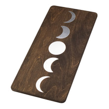 Load image into Gallery viewer, Moon Phase Wall Plaque w/silver angled side with white background - Down To Earth