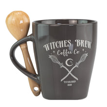 Load image into Gallery viewer, Mug Spoon Set Witches Coffee Back White Background - Down To Earth