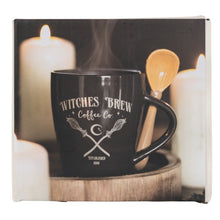 Load image into Gallery viewer, Mug Spoon Set Witches Coffee Box White Background - Down To Earth