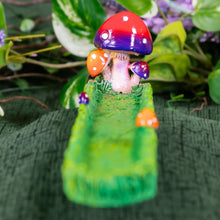Load image into Gallery viewer, Mushroom Incense Burner on a green cloth close up styled photo - Down to Earth