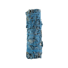 Load image into Gallery viewer, "Single blue Nag Champa White Sage smudge stick on a white background," - Down to Earth.