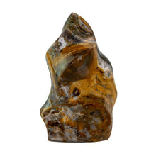 Load image into Gallery viewer, "Polished Ocean Jasper Flame Point on a white background," - Down to Earth.
