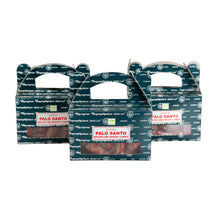 Load image into Gallery viewer, "Three packages of Palo Santo Backflow Dhoop Cones on a white background," - Down to Earth.