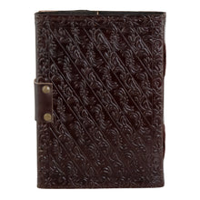 Load image into Gallery viewer, Pentagram Leather Journal back facing displayed on a white background - Down To Earth