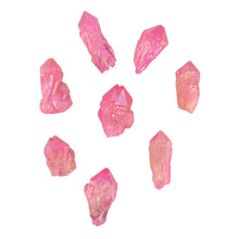 Load image into Gallery viewer, 1 lb of Pink Aura Quartz Point on a white background - Down To Earth
