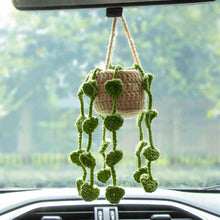 Load image into Gallery viewer, Plant Crochet Hanging Basket in Car - Down To Earth