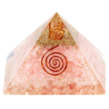 Load image into Gallery viewer, Orgonite Crystal Pyramid Rose Quartrz - Down to Earth