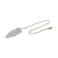 Load image into Gallery viewer, Raw Clear Quartz Pendulum Skewed - Down To Earth