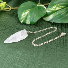 Load image into Gallery viewer, Raw Clear Quartz Pendulum Styled - Down To Earth