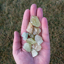 Load image into Gallery viewer, Raw Green Calcite in Palm of Hand - Down To Earth
