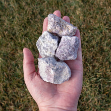 Load image into Gallery viewer, Lepidolite Raw in the Palm of a Hand - Down To Earth