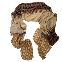 Load image into Gallery viewer, Recycled Sari Scarf Brown - Down To Earth