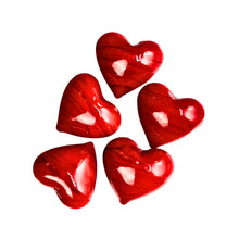 Load image into Gallery viewer, Glass Red Hearts - Down To Earth